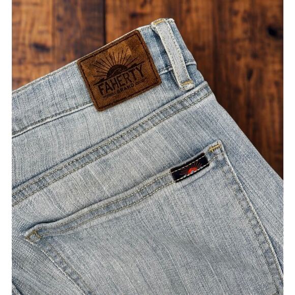 Faherty Brand Pacific Straight Jeans Ocean Wash Light Blue Sz 32 X 29 MDC0001 - Picture 7 of 9